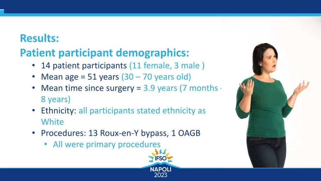 results patient participant demographics