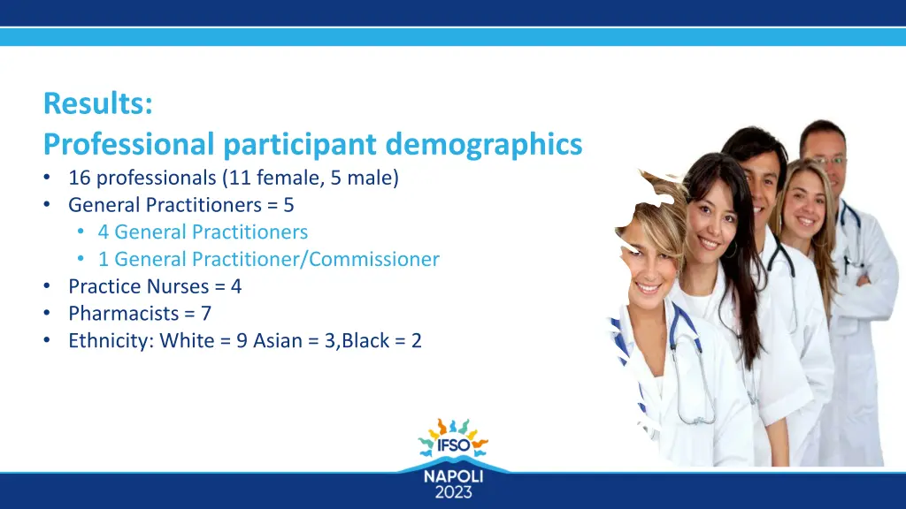 results professional participant demographics