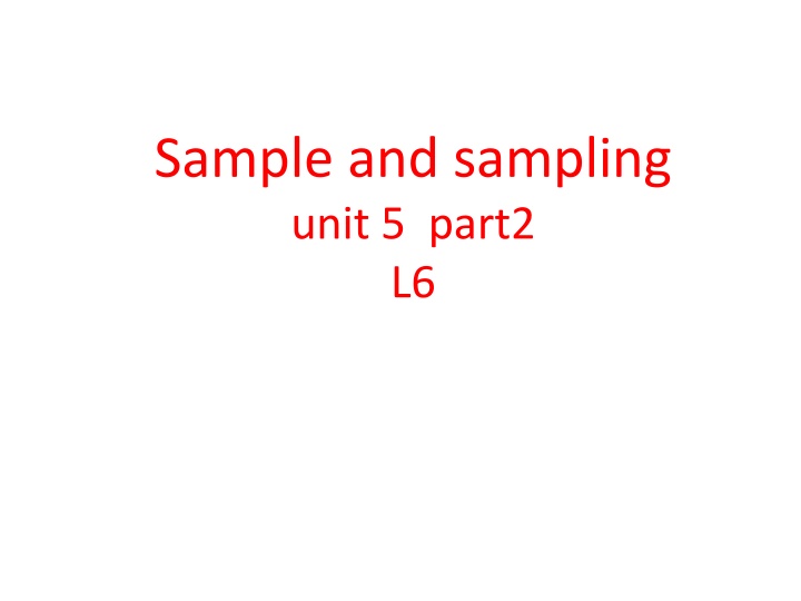 sample and sampling unit 5 part2 l6