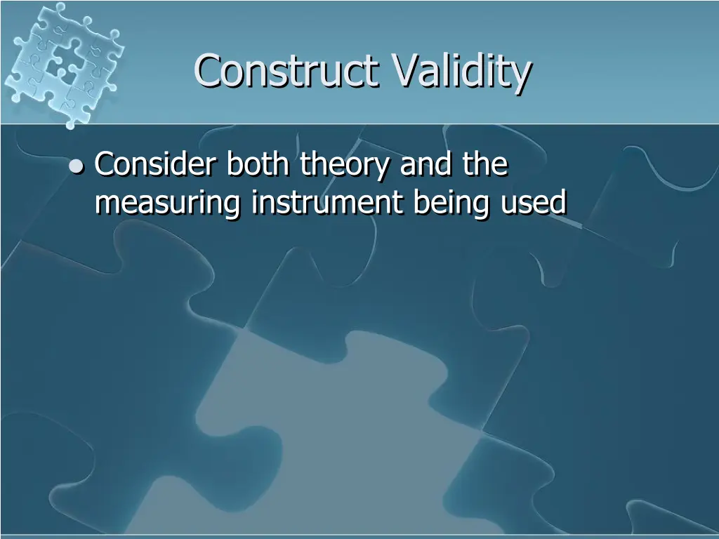 construct validity