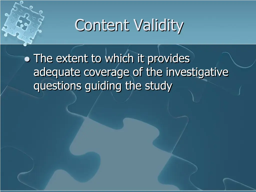 content validity