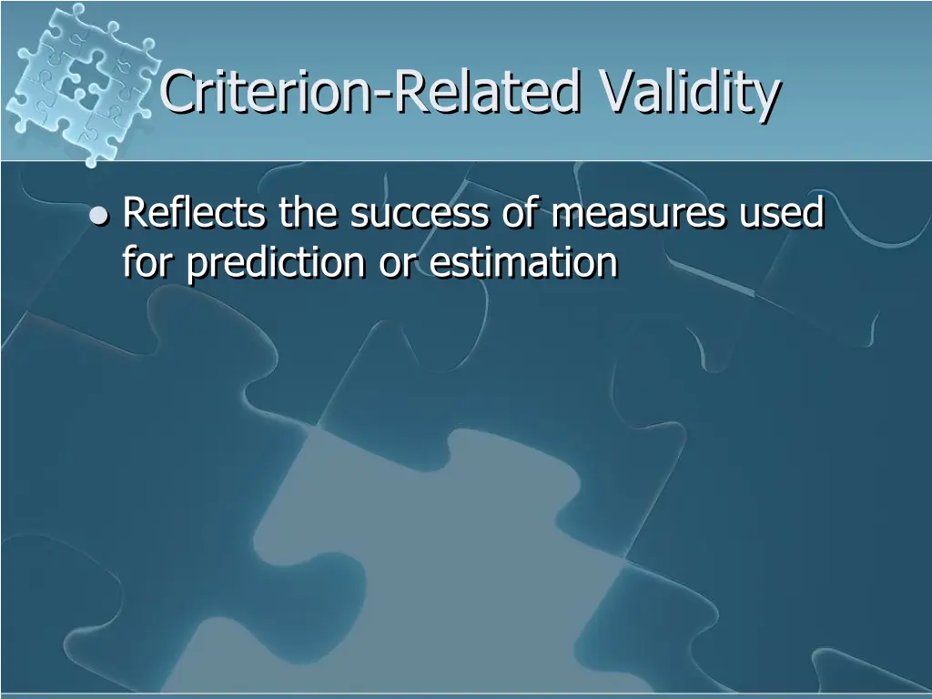 criterion related validity