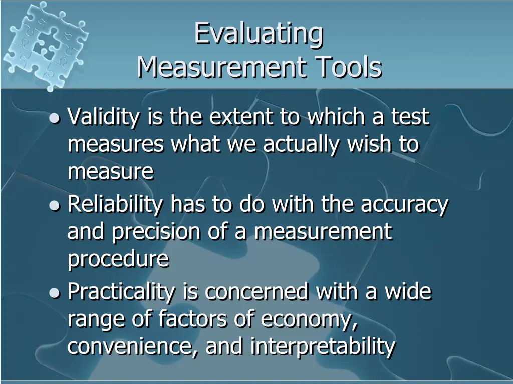 evaluating measurement tools 1