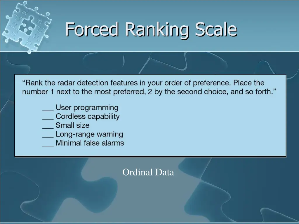 forced ranking scale