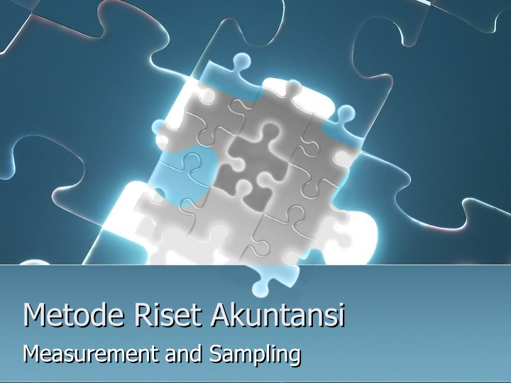 metode riset akuntansi measurement and sampling