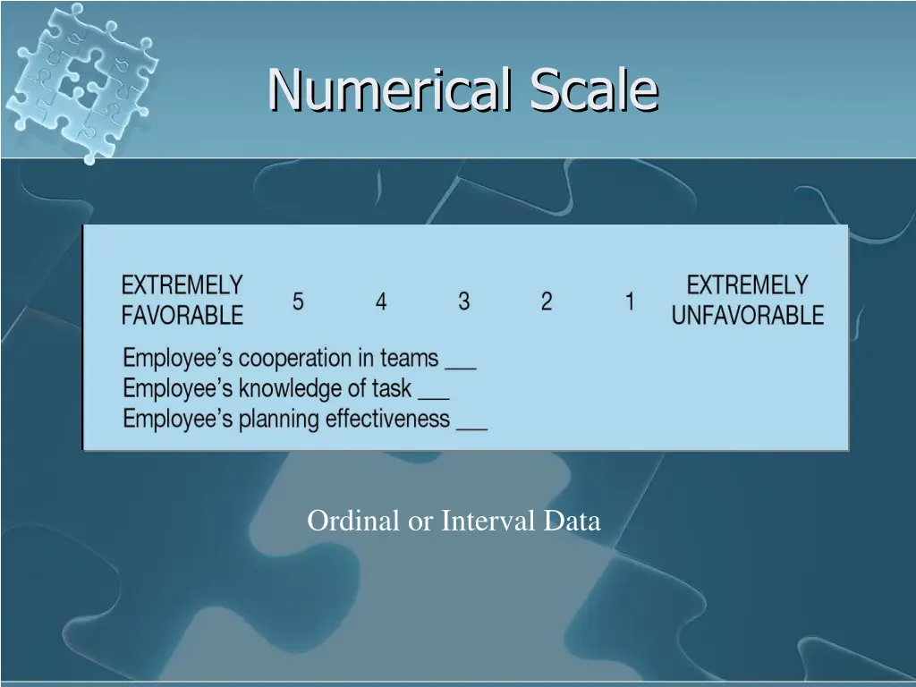 numerical scale