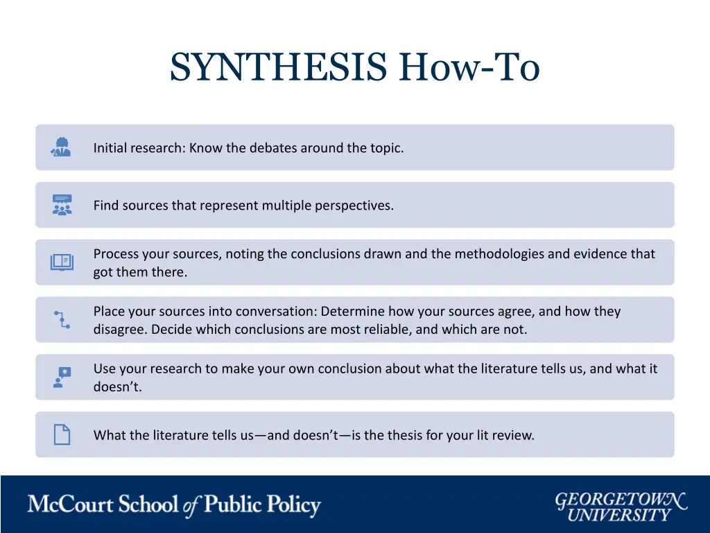 synthesis how to