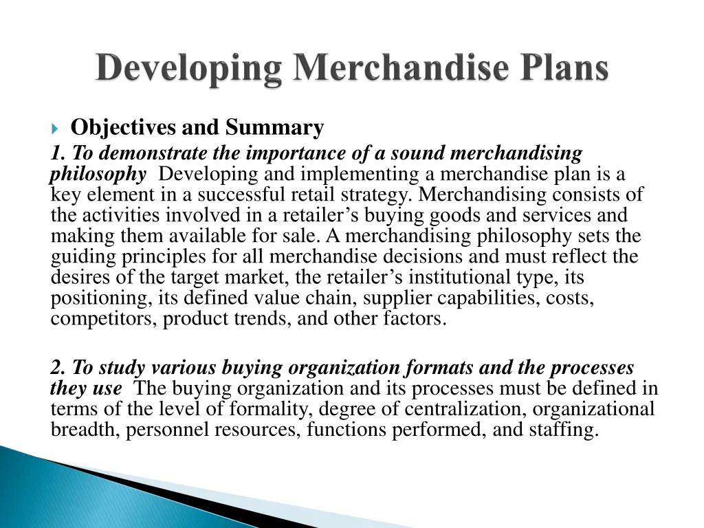 objectives and summary 1 to demonstrate