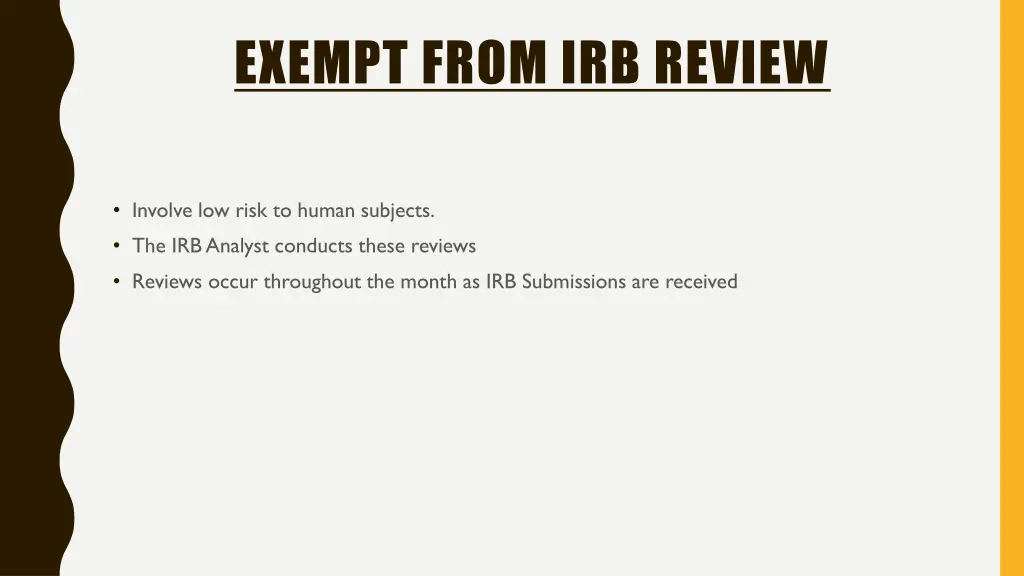 exempt from irb review