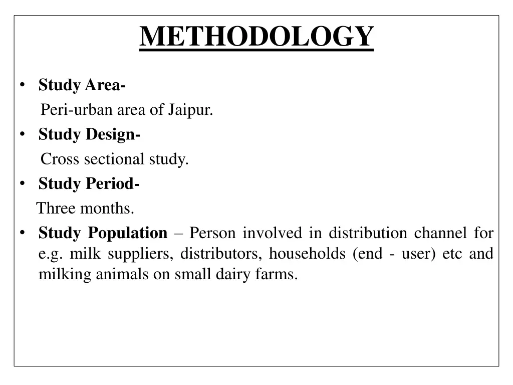 methodology