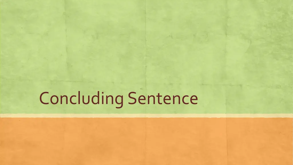 concluding sentence