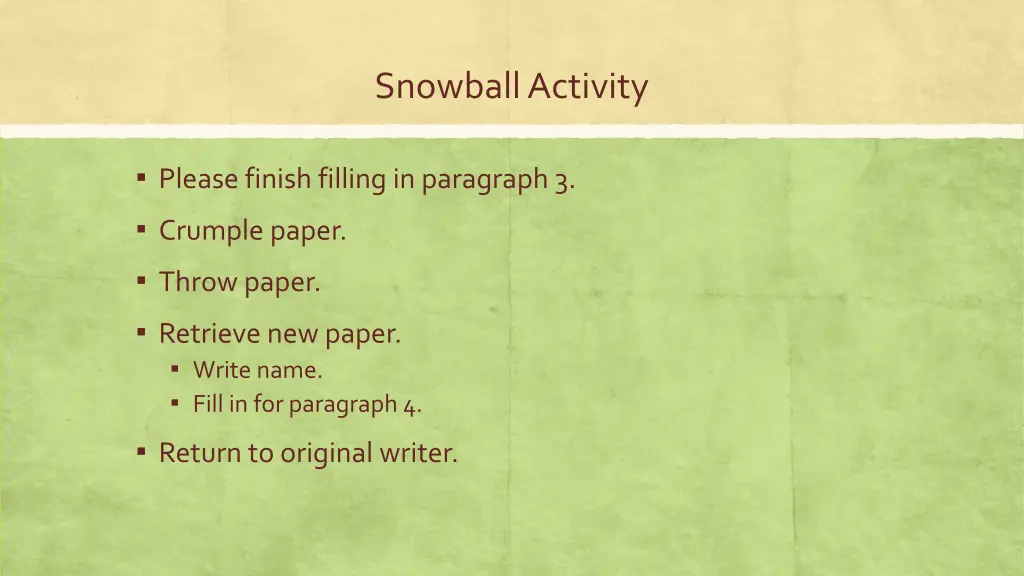 snowball activity