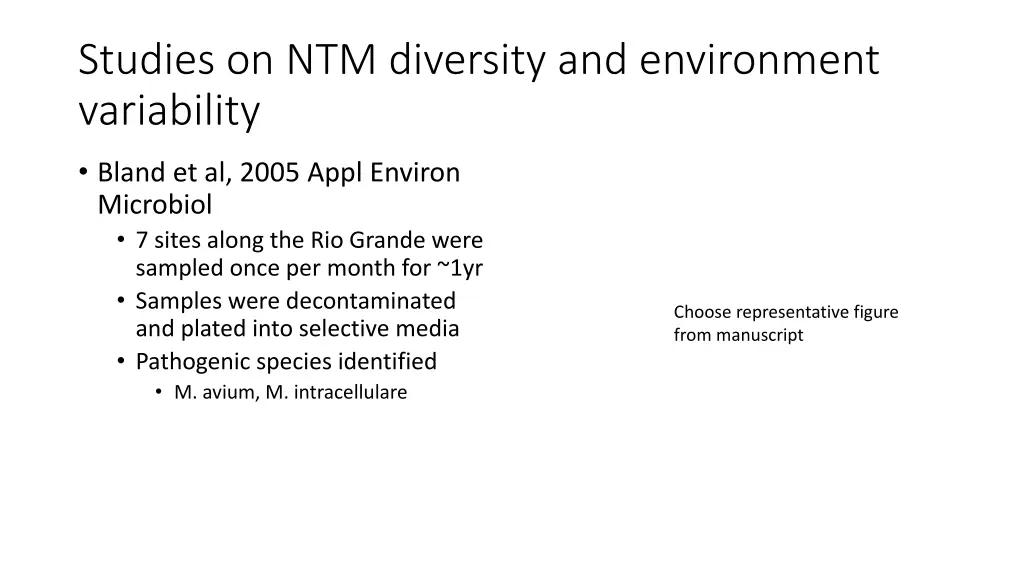 studies on ntm diversity and environment 2