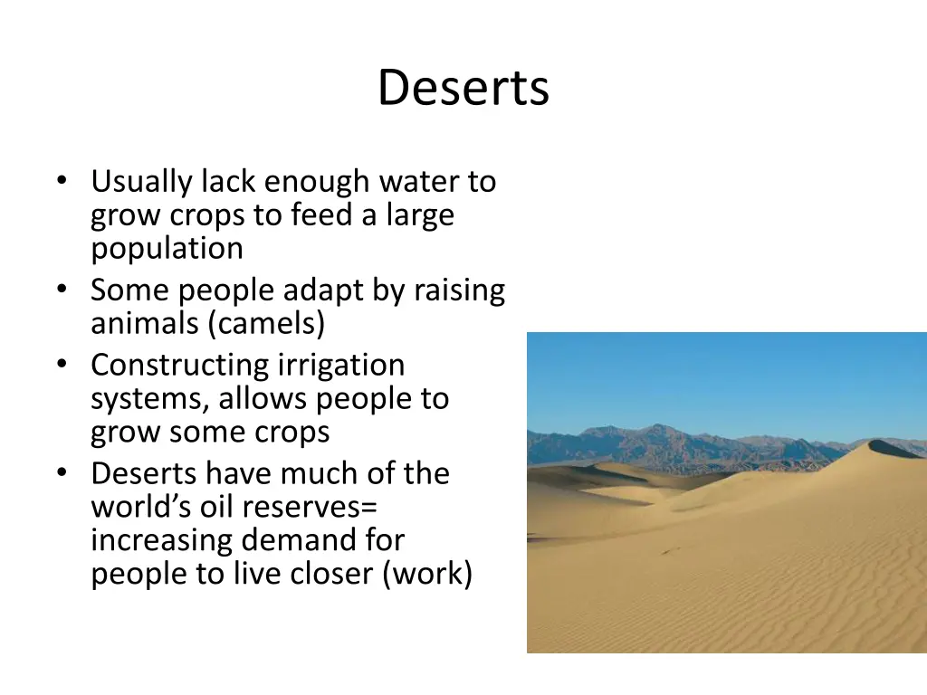 deserts