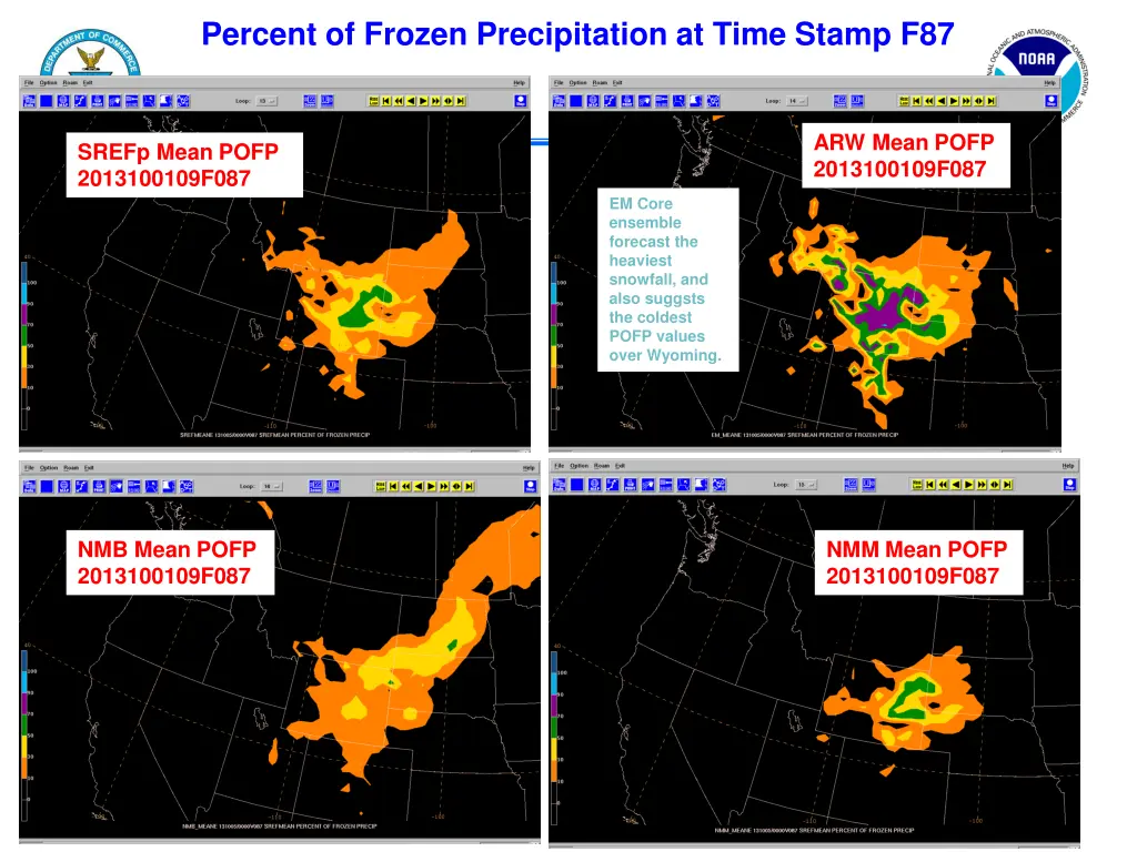 percent of frozen precipitation at time stamp f87