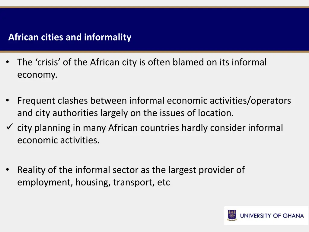 african cities and informality