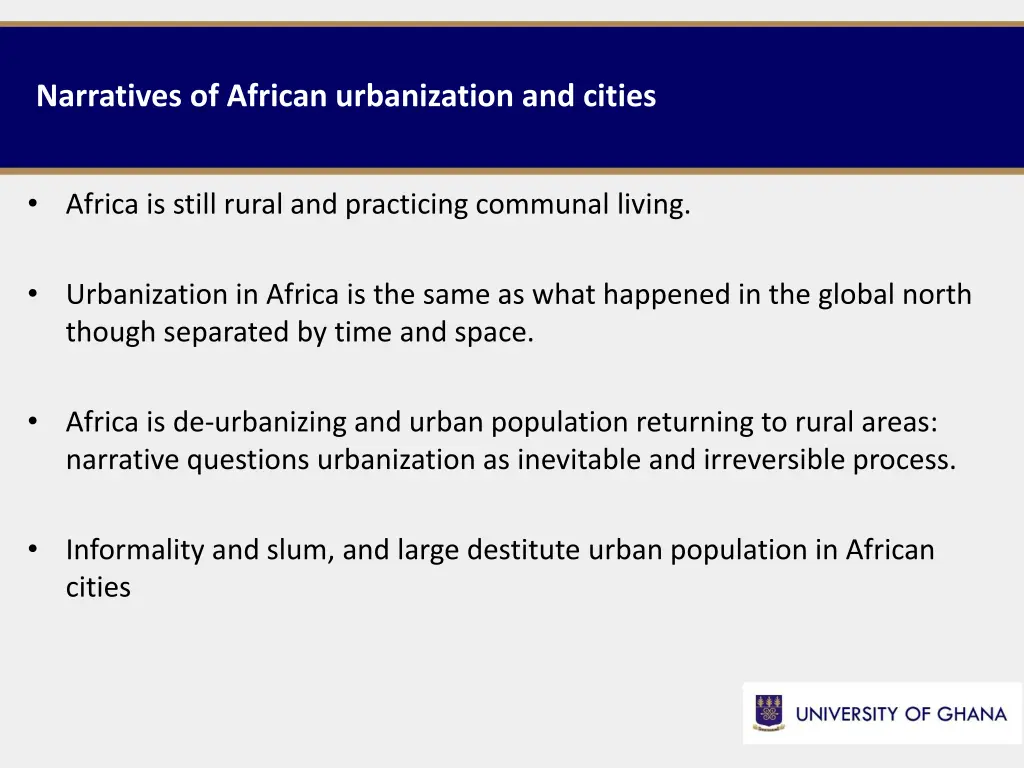 narratives of african urbanization and cities