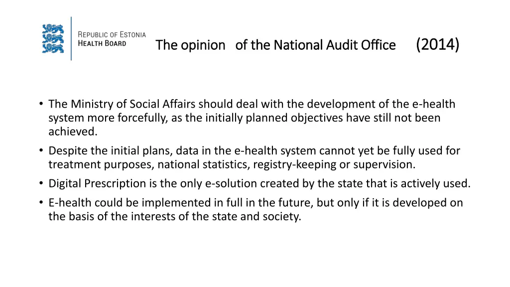 the the opinion opinion of the national audit