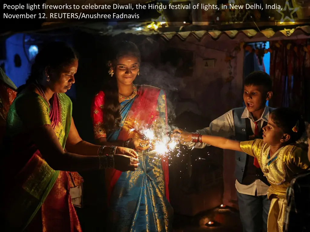 people light fireworks to celebrate diwali