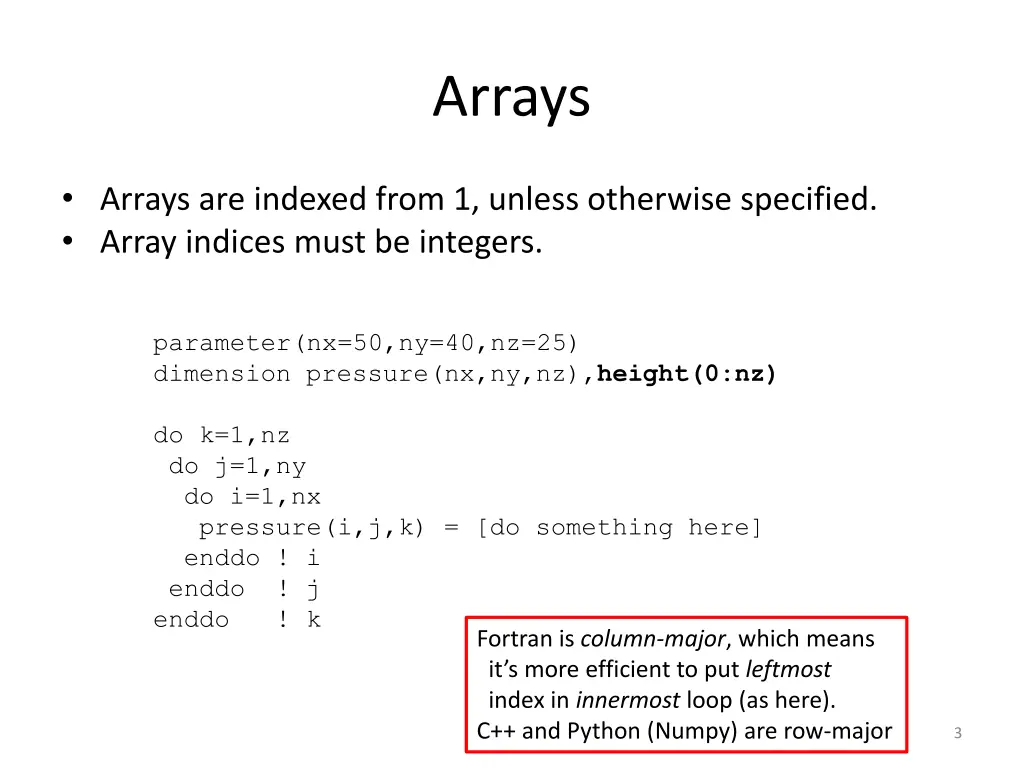 arrays