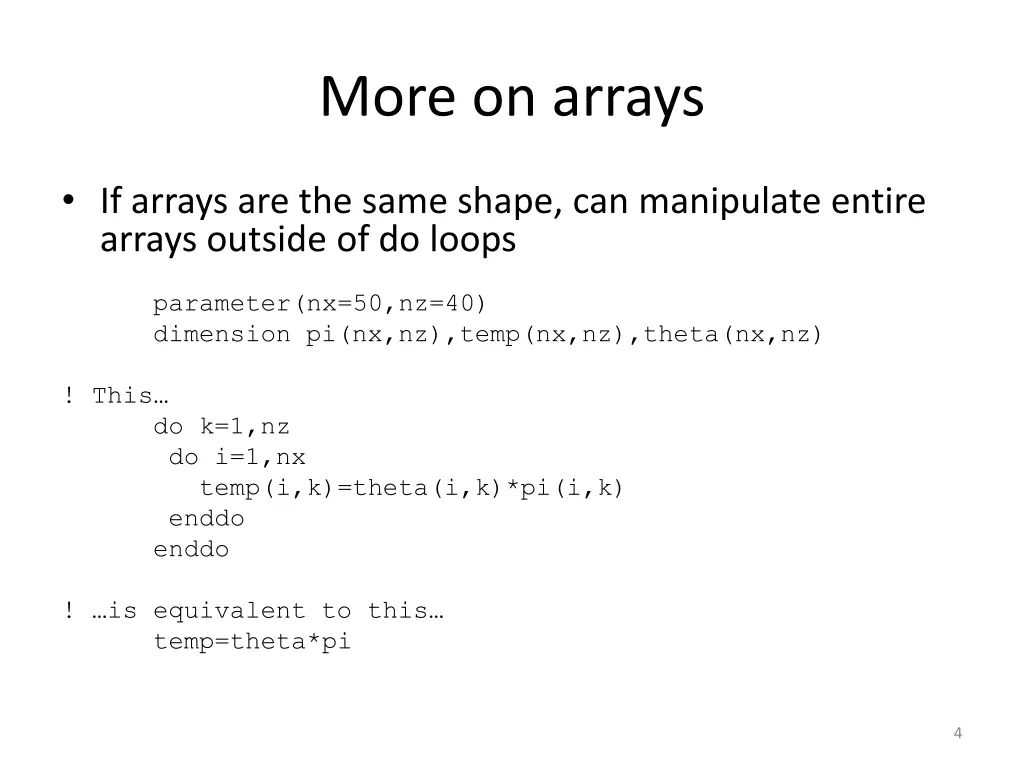 more on arrays