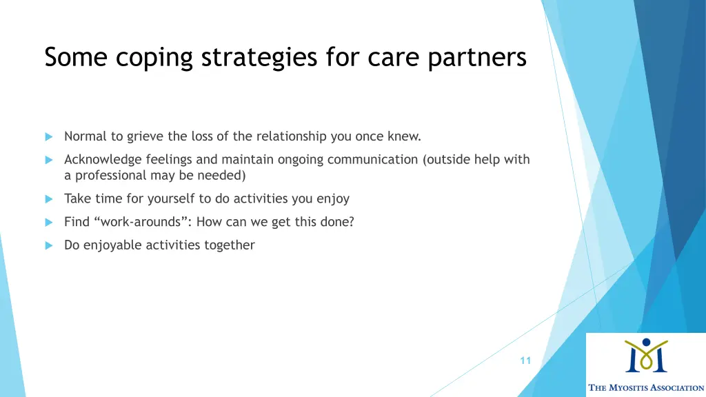 some coping strategies for care partners