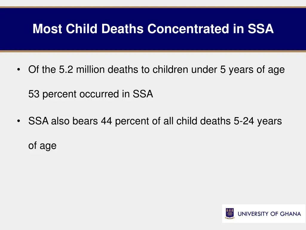 most child deaths concentrated in ssa