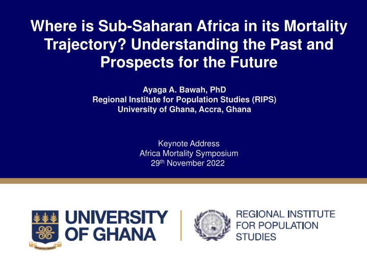 where is sub saharan africa in its mortality