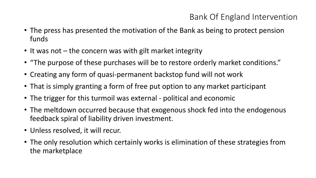 bank of england intervention