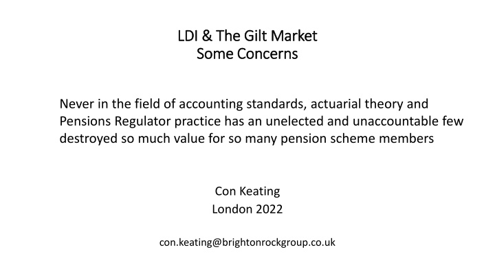 ldi the gilt market ldi the gilt market some