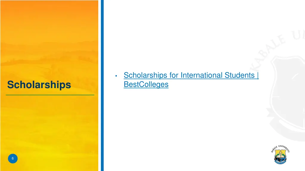 scholarships for international students