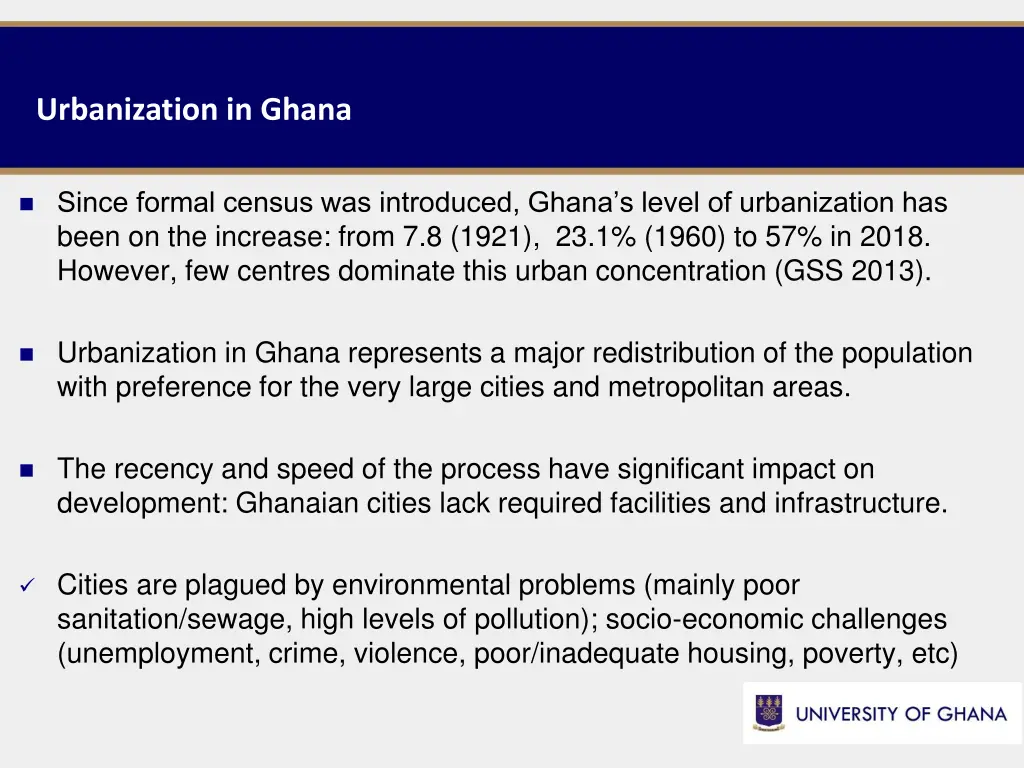 urbanization in ghana