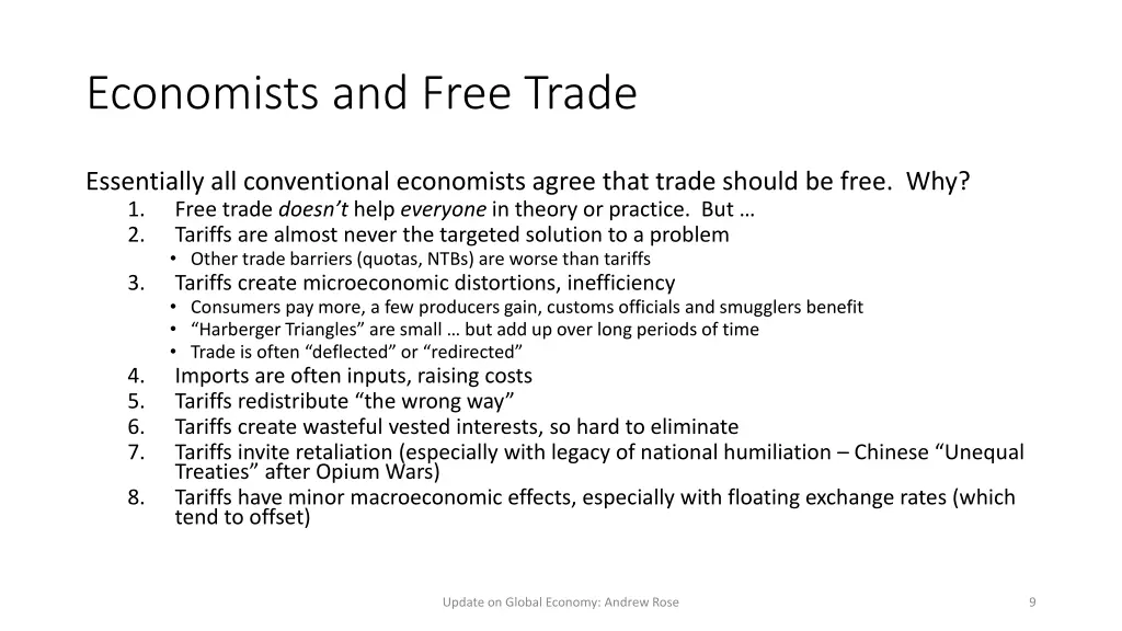 economists and free trade