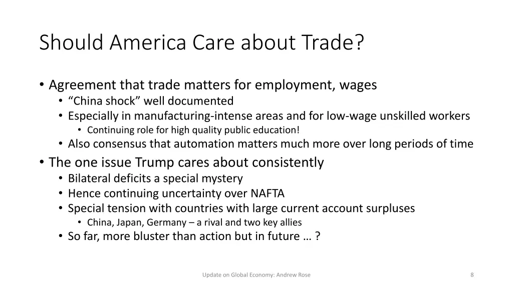 should america care about trade