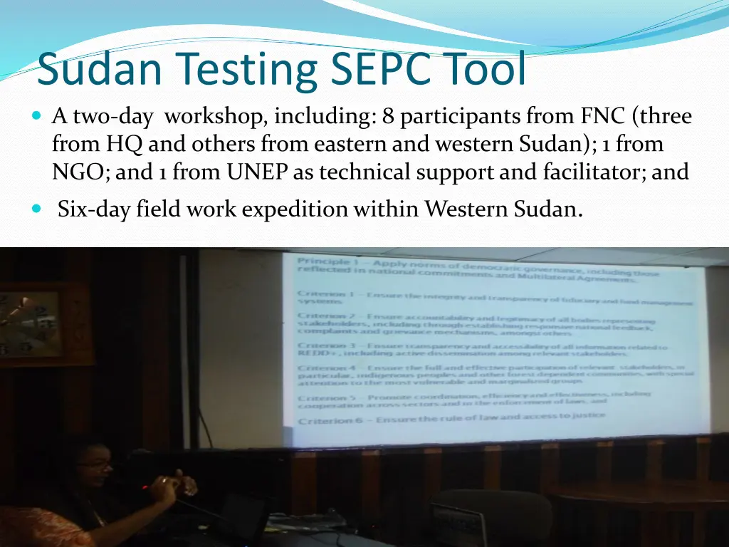 sudan testing sepc tool a two day workshop