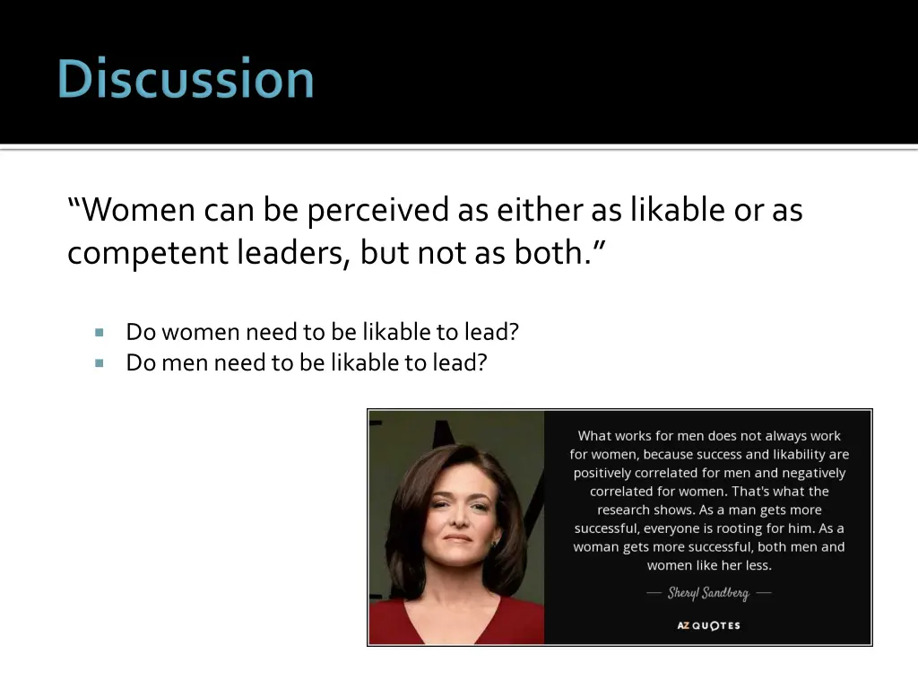 women can be perceived as either as likable