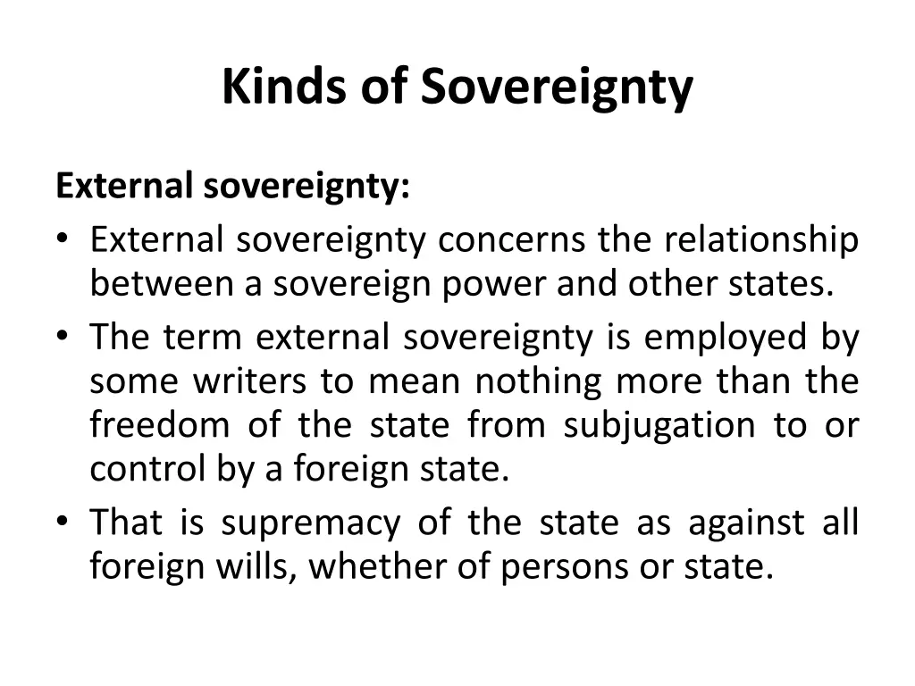 kinds of sovereignty 1