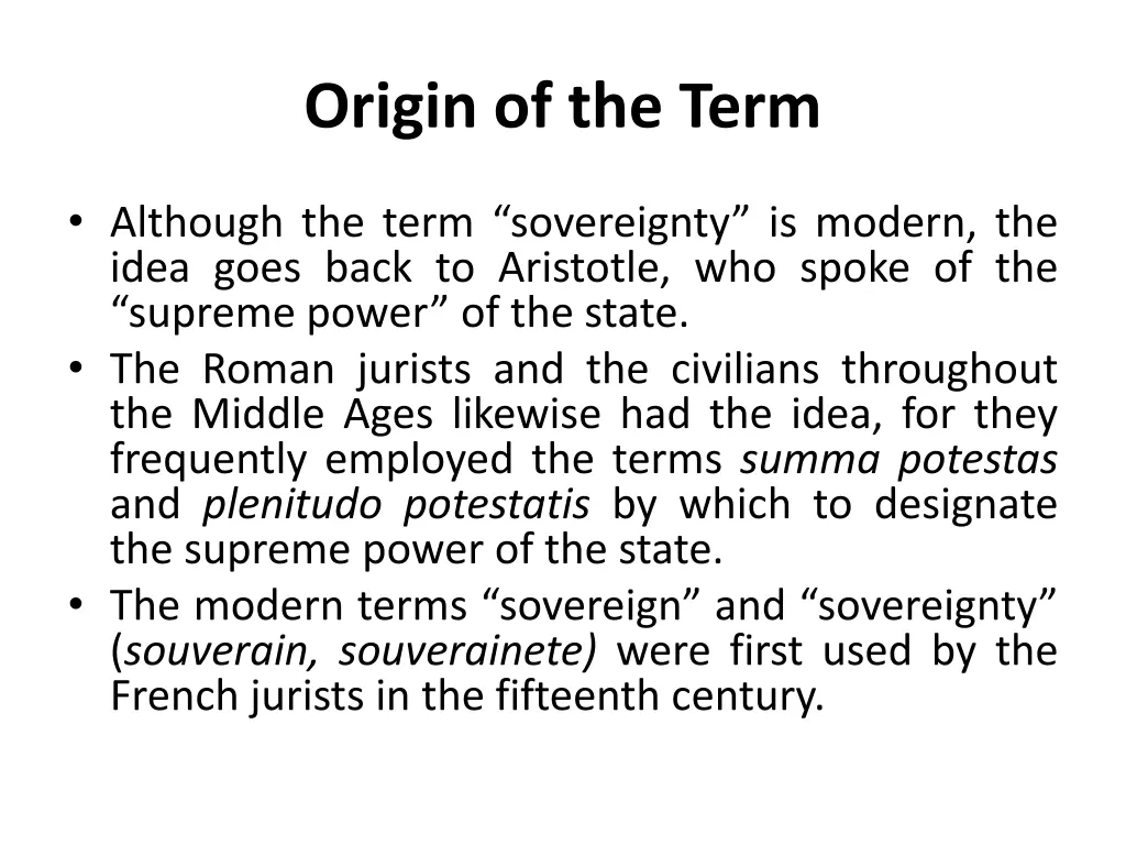 origin of the term