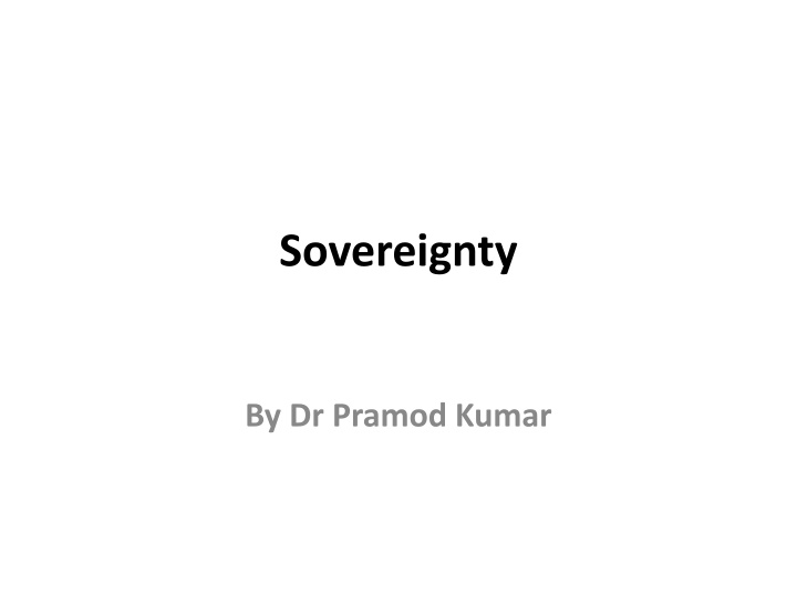 sovereignty