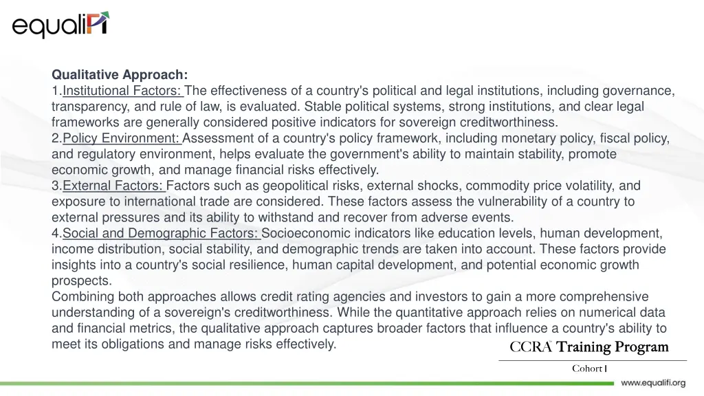 qualitative approach 1 institutional factors