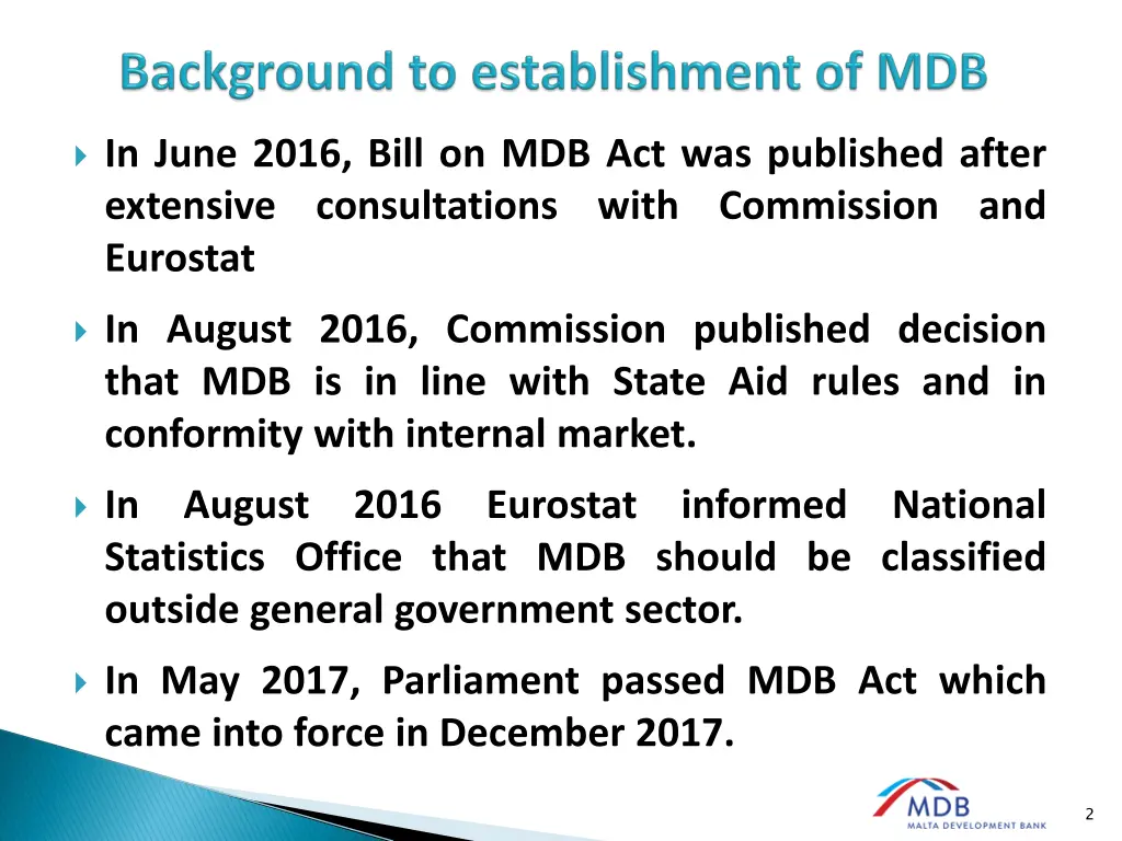 in june 2016 bill on mdb act was published after