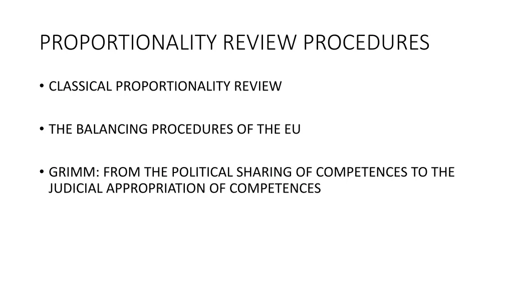 proportionality review procedures