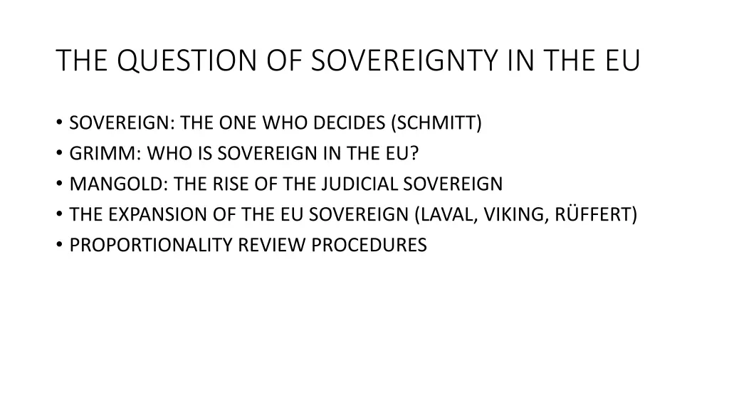 the question of sovereignty in the eu