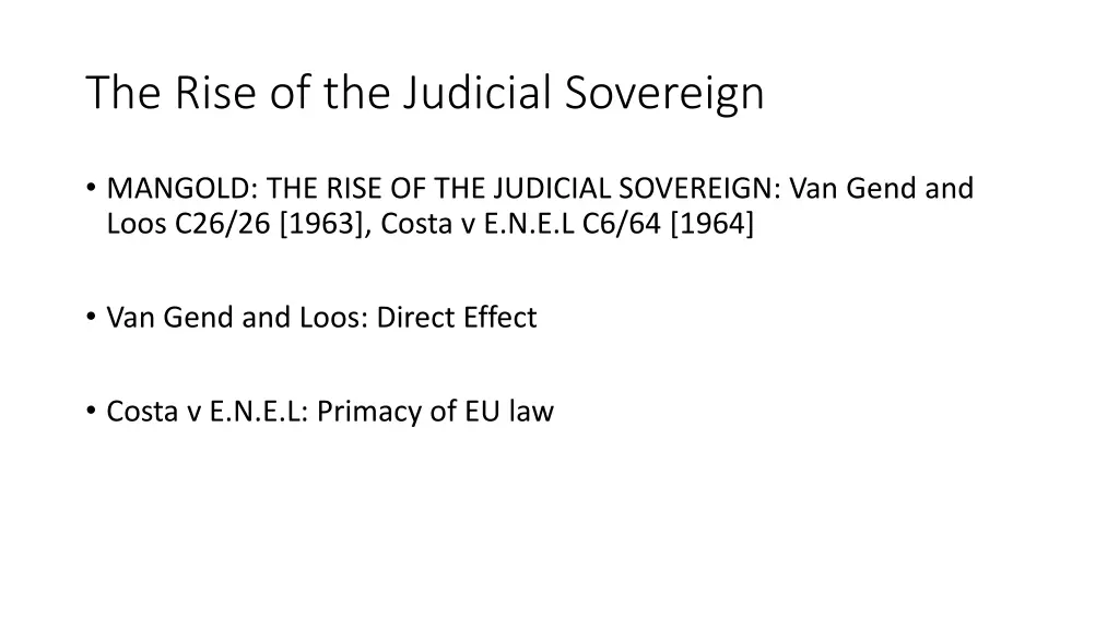 the rise of the judicial sovereign