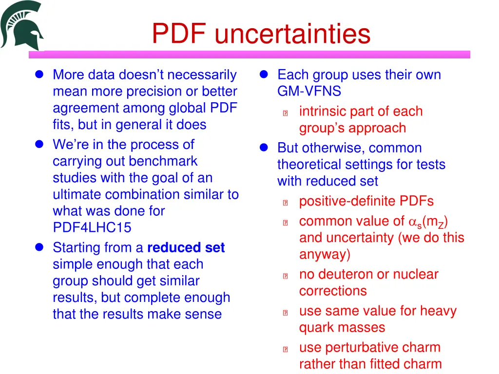 pdf uncertainties