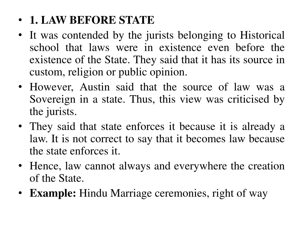 1 law before state it was contended