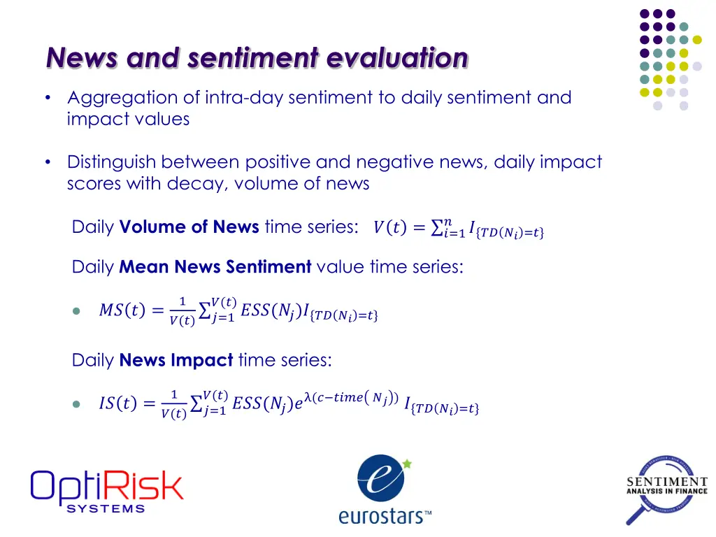 news and sentiment evaluation