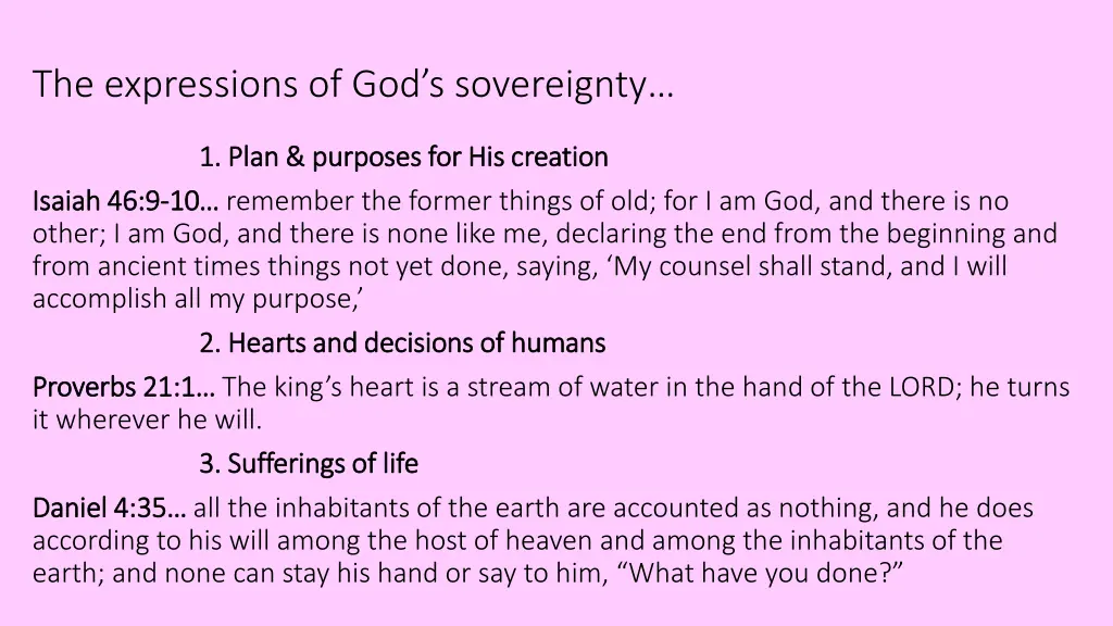 the expressions of god s sovereignty