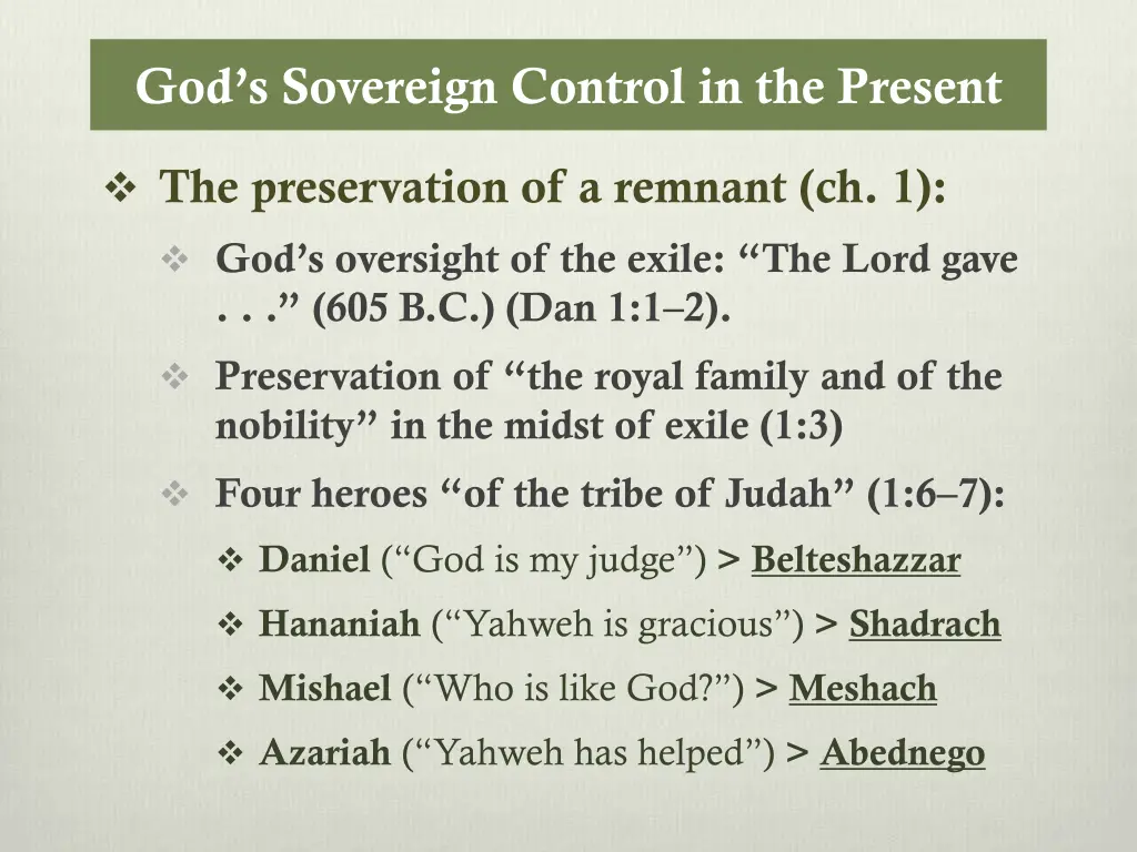 god s sovereign control in the present 1