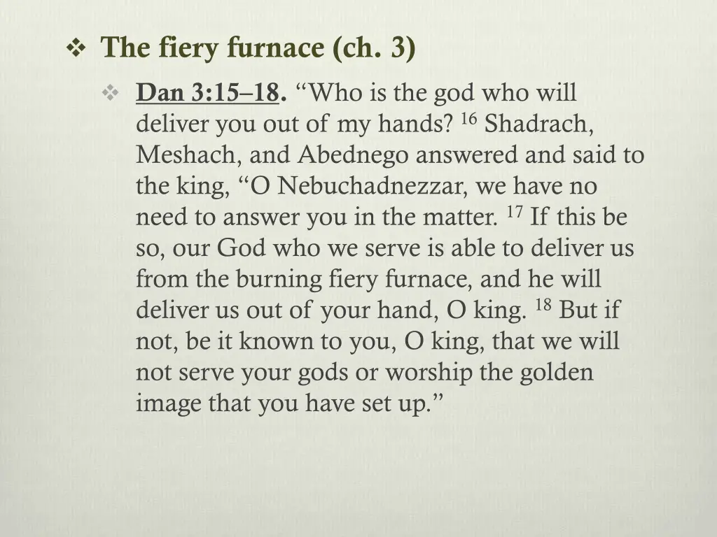 the fiery furnace